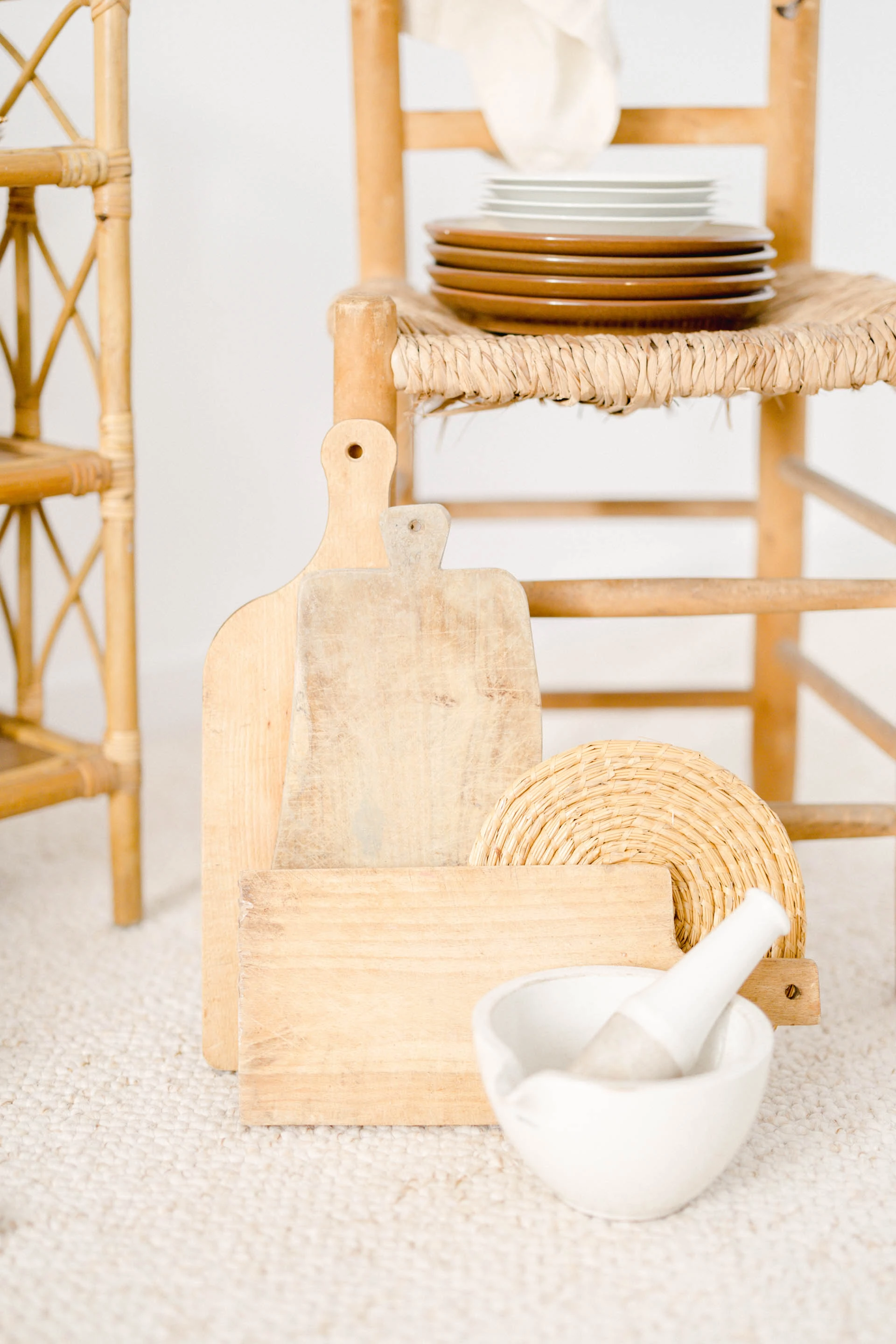 panier osier panier de rangement planche beige